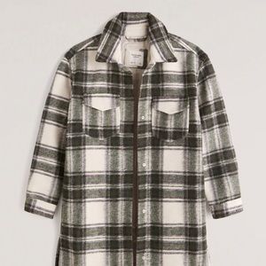 Abercrombie & Fitch NWT Long Cozy Shirt Jacket Size S